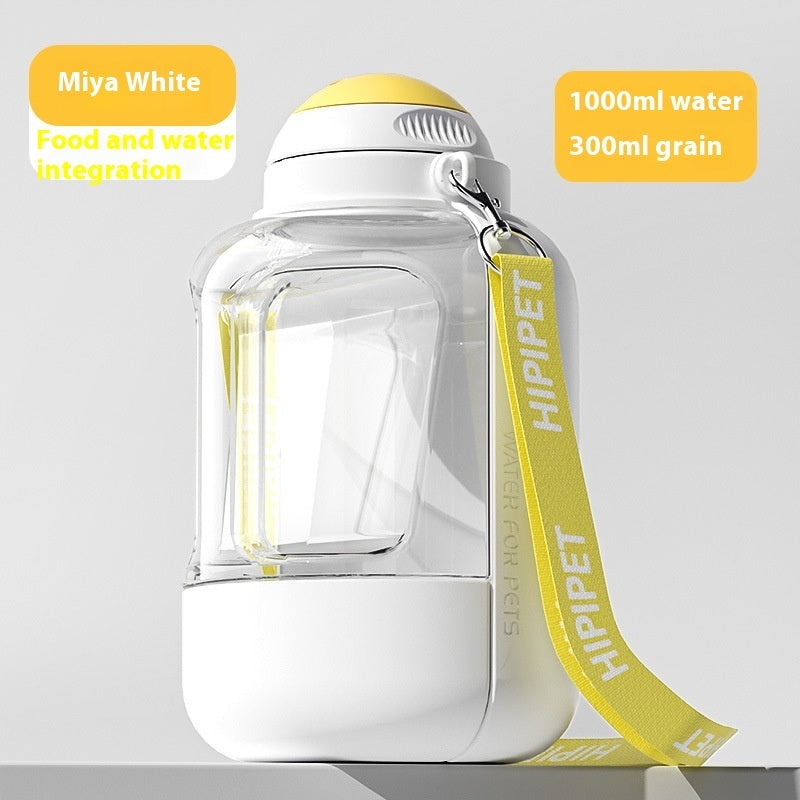 2-in-1 Pet Water Bottle & Food Bowl