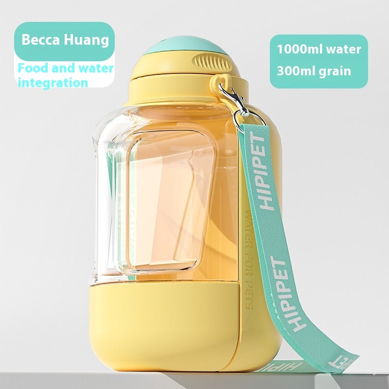 2-in-1 Pet Water Bottle & Food Bowl